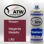Preview: Nissan, Magenta Metallic, LR0: 400ml Sprühdose, von ATW Autoteile West.